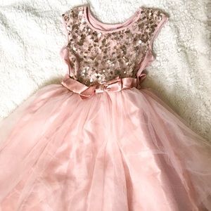 Rose gold girls party dress